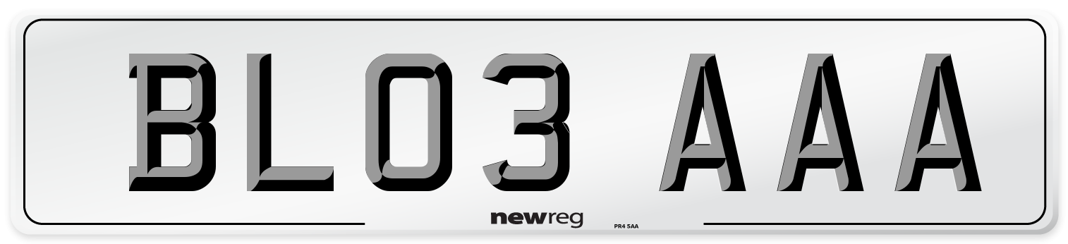 BL03 AAA Number Plate from New Reg